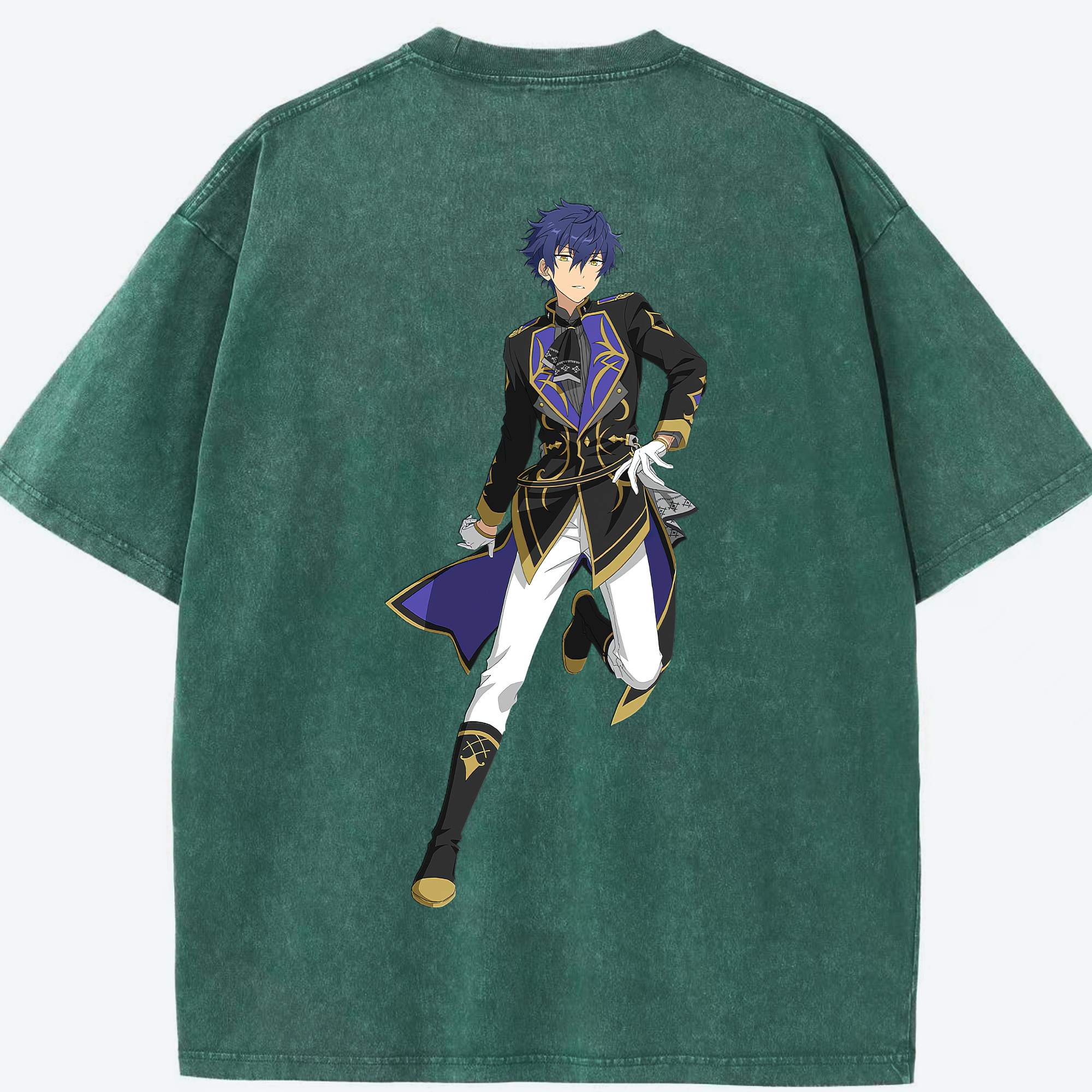 （画像用） あんさんぶるスターズ! Ensemble Stars 綿100% ヴィンテージ風 半袖Tシャツ（背面プリント）